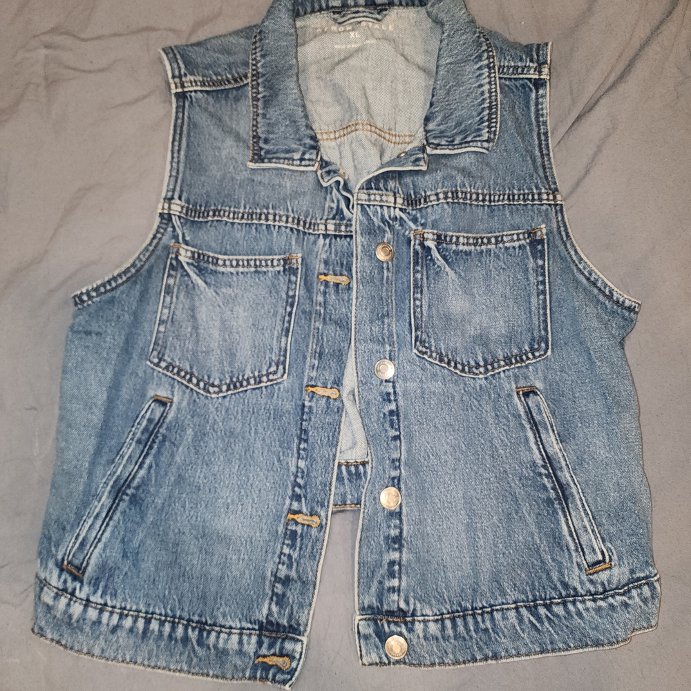 Aeropostale Blue Denim Vest